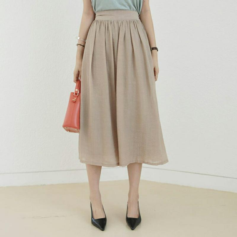 【新作10%OFF】ギャザーロングスカート・全4色・b63347 レディース【sk】【韓国 ファッション スカート ロング ロン