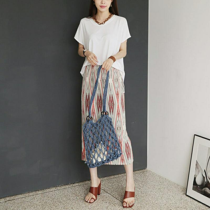 【新作10%OFF】Tシャツ&パターンスカートSET・全3色・b63339 レディース【ops】【韓国 ファッション セット商品