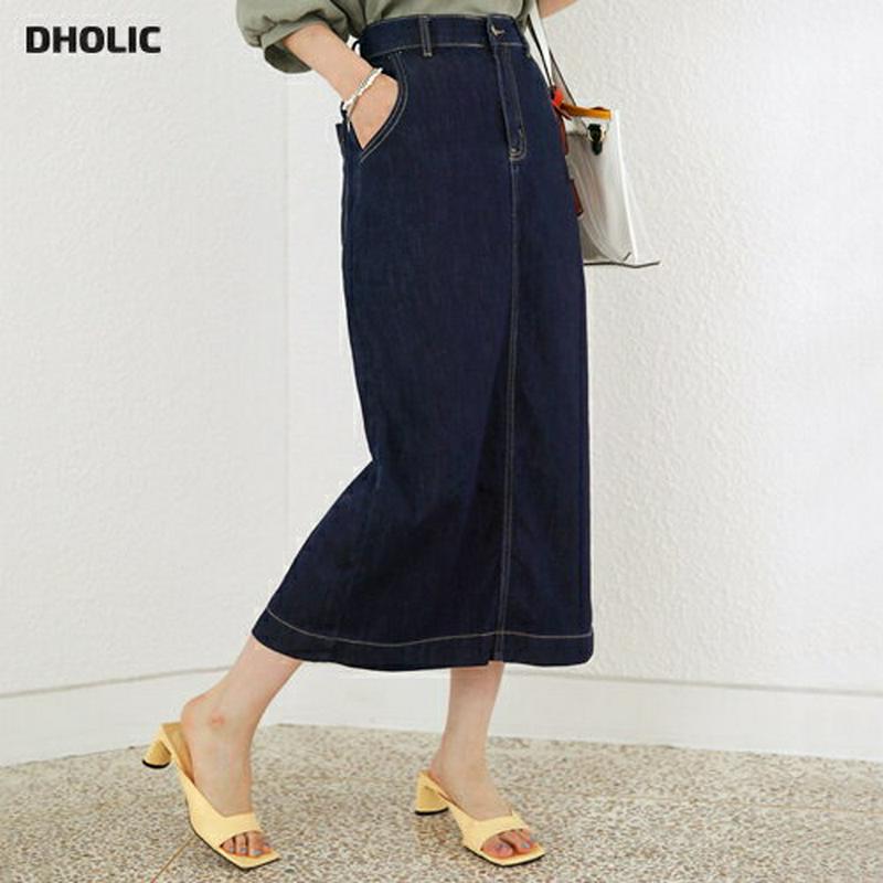 【新作10%OFF】Hラインデニムスカート・全1色・t63345 レディース【sk】【韓国 ファッション スカート ロング ロン