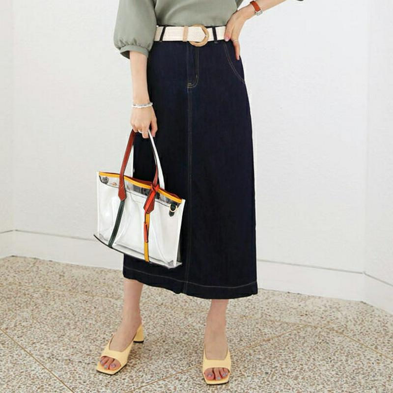 【新作10%OFF】Hラインデニムスカート・全1色・t63345 レディース【sk】【韓国 ファッション スカート ロング ロン