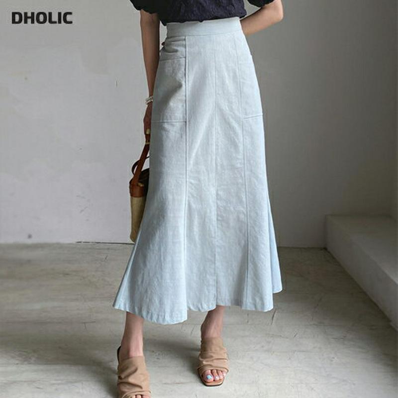 ポケットマーメイドスカート・全4色・b56012 レディース【sk】【韓国 ファッション スカート ロング ロングスカート マー