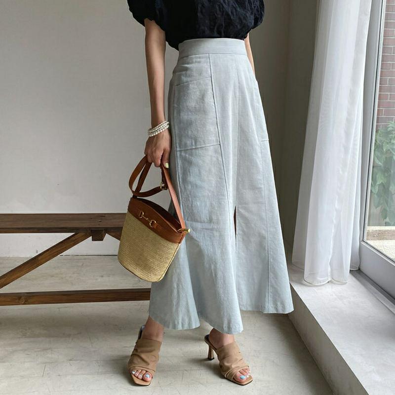 ポケットマーメイドスカート・全4色・b56012 レディース【sk】【韓国 ファッション スカート ロング ロングスカート マー