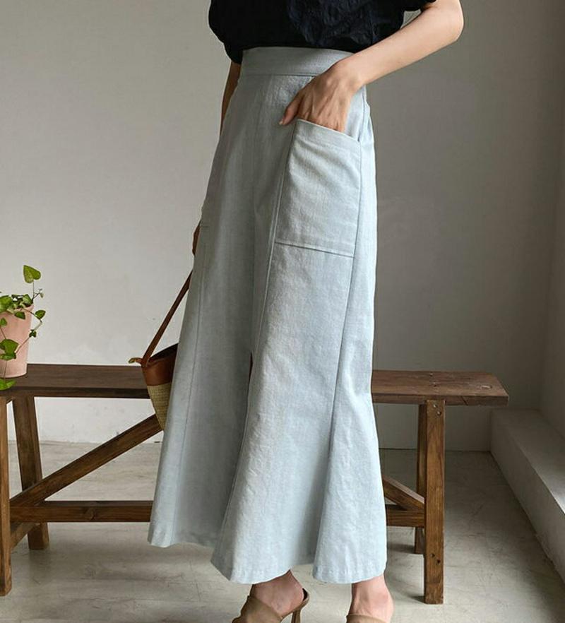 ポケットマーメイドスカート・全4色・b56012 レディース【sk】【韓国 ファッション スカート ロング ロングスカート マー