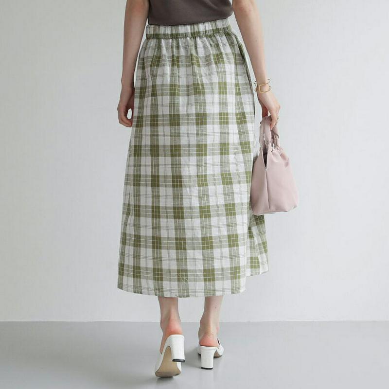 チェックフレアスカート・全3色・t62830 レディース【sk】【韓国 ファッション スカート ロング ロングスカート チェック