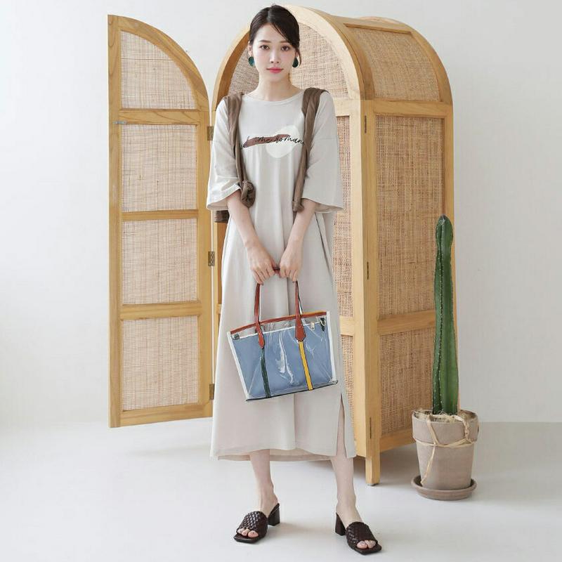 レタリングロングワンピース・全3色・b63266 レディース【ops】【韓国 ファッション ワンピース ロング ロングワンピース