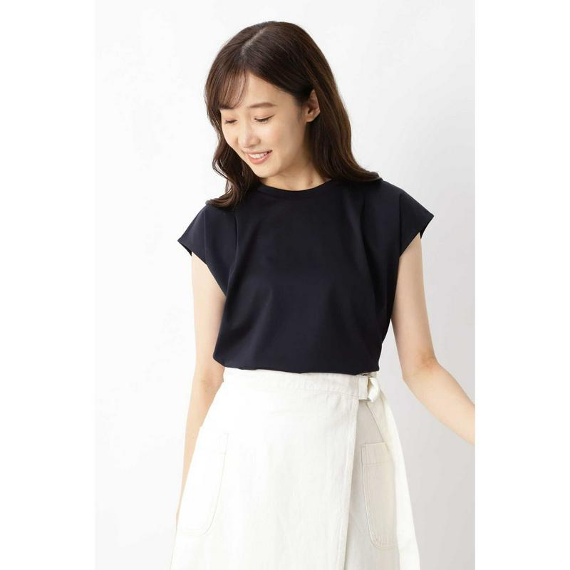 ショルダータックフレンチスリーブカットソー（NATURAL BEAUTY BASIC／ナチュラルビューティー ベーシック）