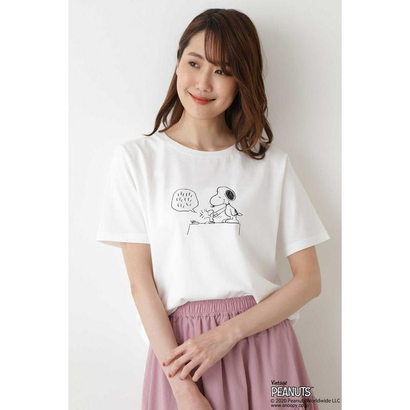 「スヌーピー」プリントＴシャツ（NATURAL BEAUTY BASIC／ナチュラルビューティー ベーシック）