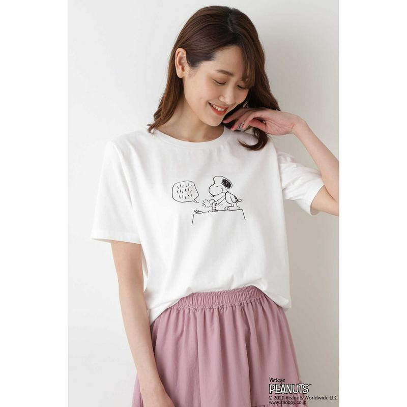 「スヌーピー」プリントＴシャツ（NATURAL BEAUTY BASIC／ナチュラルビューティー ベーシック）