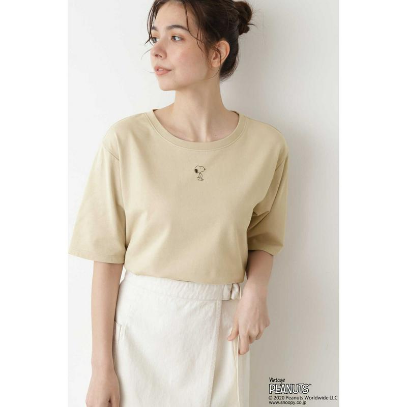 「スヌーピー」ラウンドヘムプルオーバー（NATURAL BEAUTY BASIC／ナチュラルビューティー ベーシック）