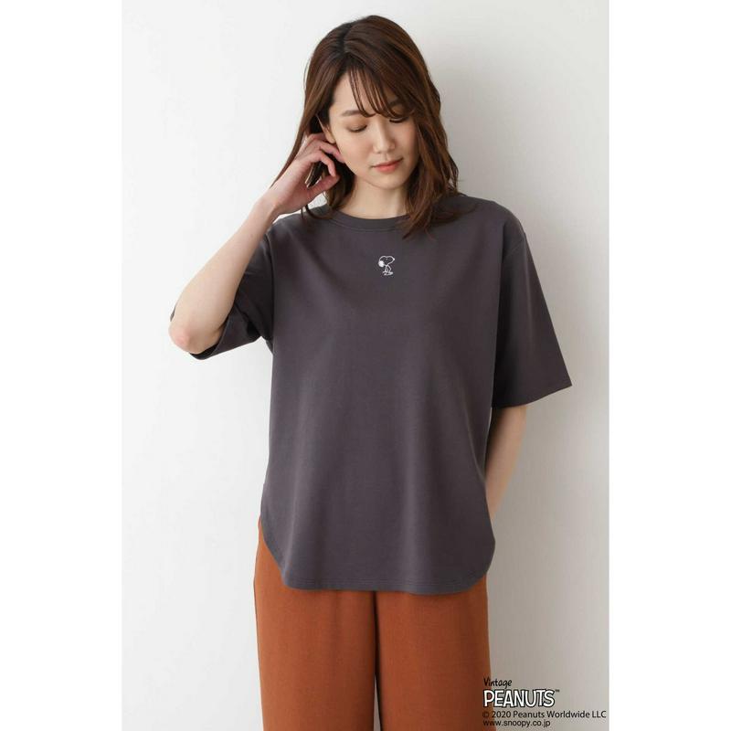 「スヌーピー」ラウンドヘムプルオーバー（NATURAL BEAUTY BASIC／ナチュラルビューティー ベーシック）