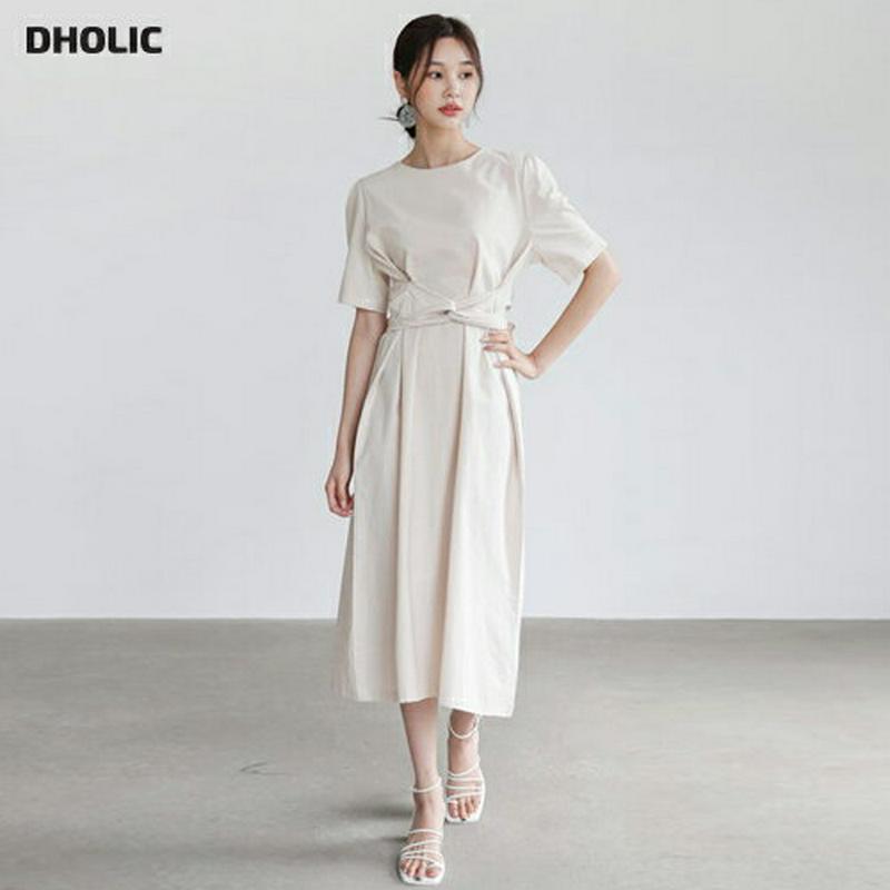 ウエストタイパフワンピース・全4色・t56629 レディース【ops】【韓国 ファッション ワンピース ロング丈 ロングワンピー