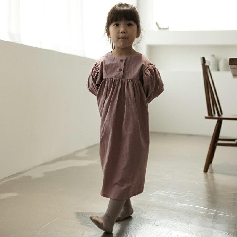 【新作10%OFF】ギャザー長袖ワンピース・u04677 キッズ【3~8才】【ops】【ワンピース ロングワンピース 長袖 ロン