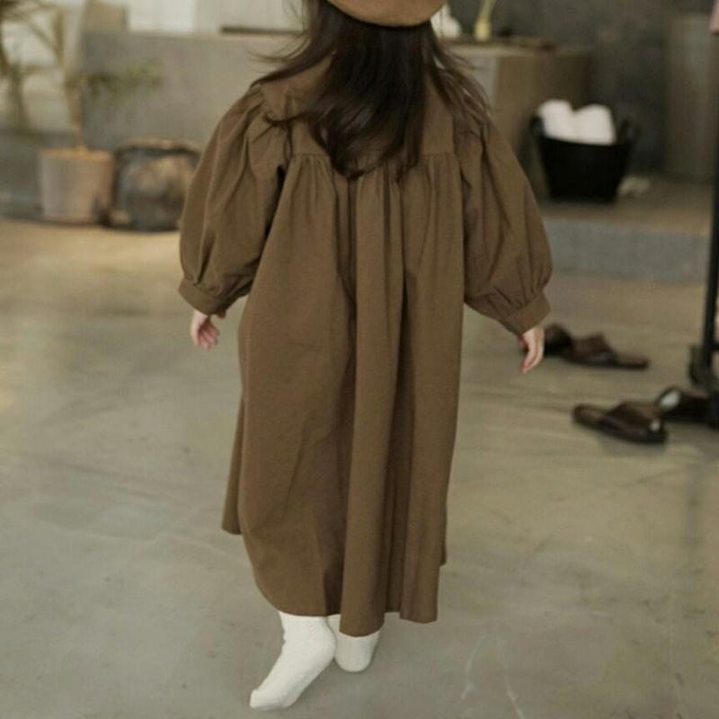 【新作10%OFF】ギャザー長袖ワンピース・u04677 キッズ【3~8才】【ops】【ワンピース ロングワンピース 長袖 ロン