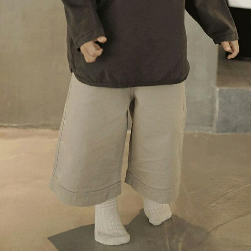 【新作10%OFF】コットンワイドシルエットパンツ・u04688 キッズ【3~8才】【pt】【ボトムズ パンツ ズボン ロングパ