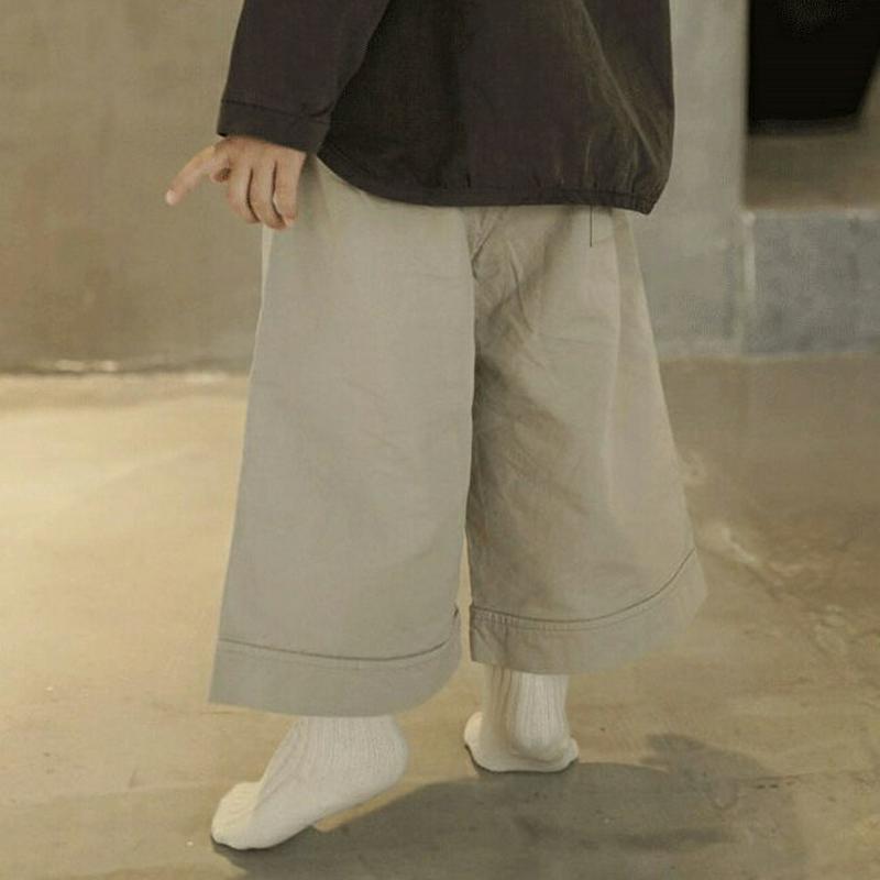 【新作10%OFF】コットンワイドシルエットパンツ・u04688 キッズ【3~8才】【pt】【ボトムズ パンツ ズボン ロングパ