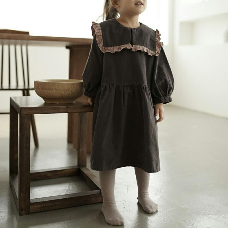 【新作10%OFF】フリルボックスカラーワンピース・u04672 キッズ【3~8才】【ops】【ワンピース ロングワンピース 長