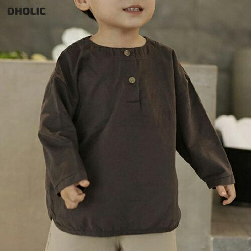 【新作10%OFF】ボタンネック長袖Tシャツ・u04673 キッズ【3~8才】【tops】【トップス Tシャツ 長袖 ロングスリ