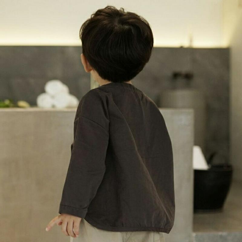 【新作10%OFF】ボタンネック長袖Tシャツ・u04673 キッズ【3~8才】【tops】【トップス Tシャツ 長袖 ロングスリ