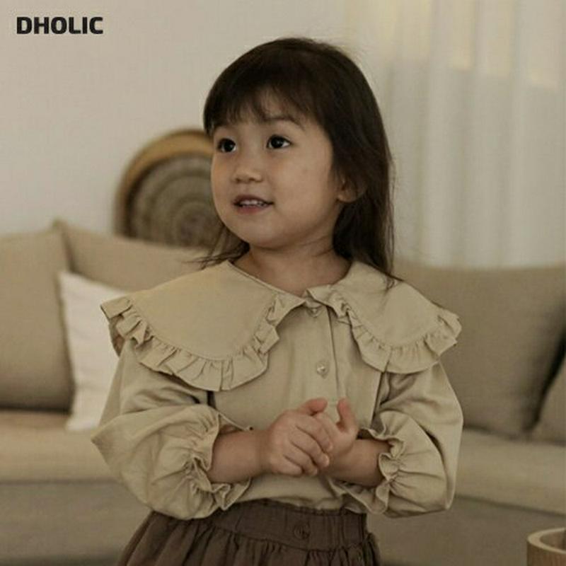 【新作10%OFF】フリルビッグカラーブラウス・u04678 キッズ【3~8才】【bl】【トップス ブラウス 長袖 ロングスリー