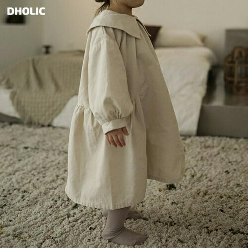 【新作10%OFF】カラーコーデュロイワンピース・u04674 キッズ【3~8才】【ops】【ワンピース ロングワンピース 長袖