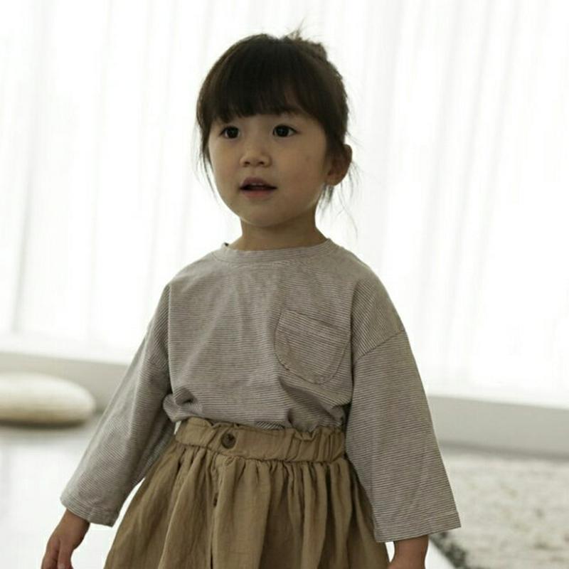 【新作10%OFF】ワンポケットボーダーTシャツ・u04671 キッズ【3~8才】【tops】【トップス Tシャツ 長袖 ロング