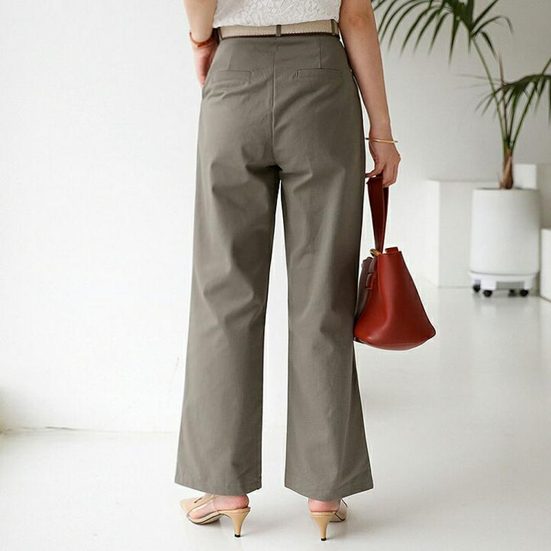 【新作10%OFF】ワンタックコットンパンツ・全3色・t63437 レディース【pt】【韓国 ファッション パンツ ズボン ボト