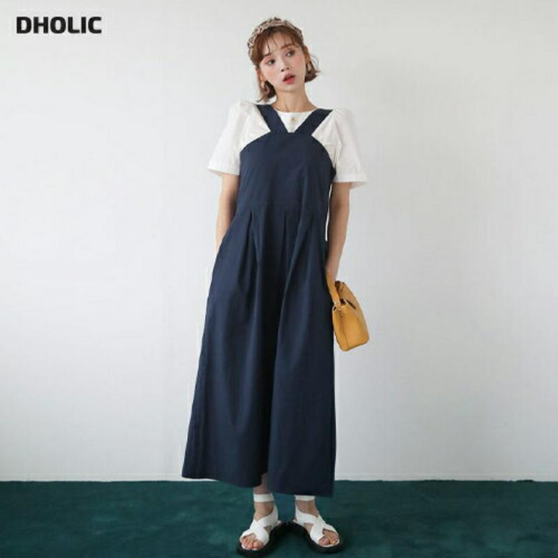 【新作10%OFF】2WAYボタンスリーブレスワンピース・全2色・t47879 レディース【ops】【韓国 ファッション ワンピ