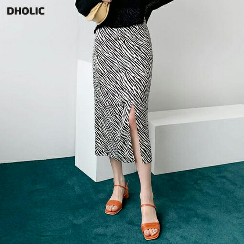 【新作10%OFF】ゼブラパターンスリットスカート・全2色・b47870 レディース【sk】【韓国 ファッション ボトムス スカ