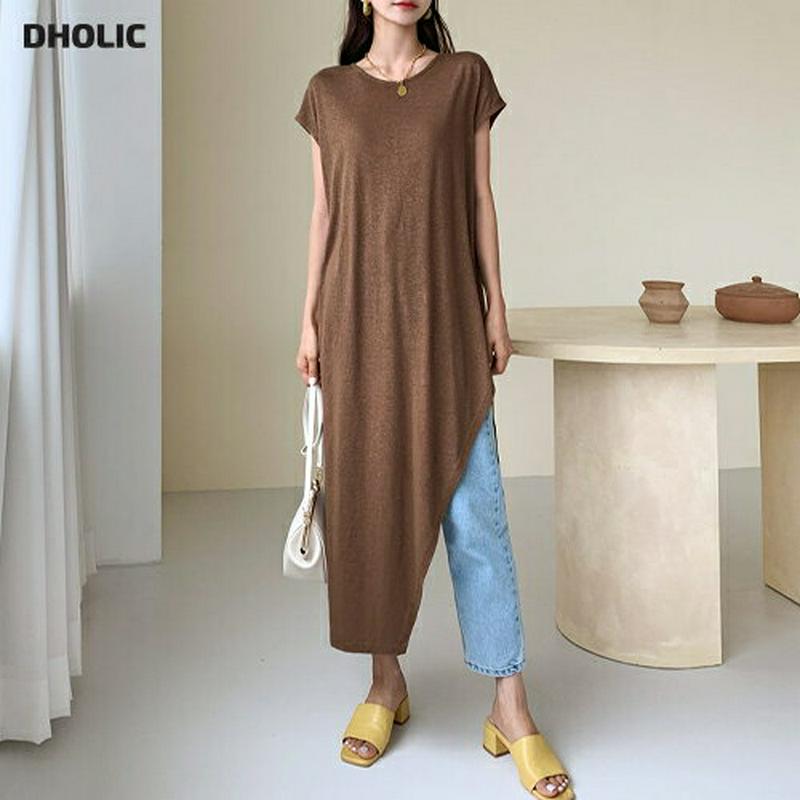 【新作10%OFF】ダイアゴナルヘムロングTシャツ・全3色・t47867 レディース【tops】【韓国 ファッション トップス 