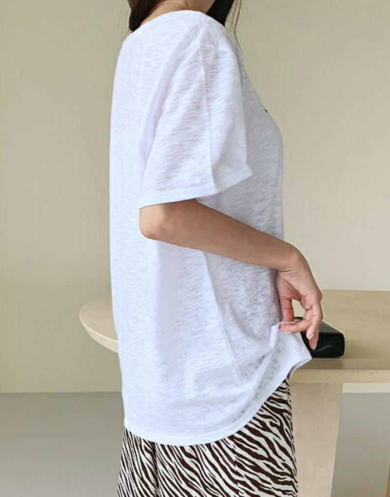 【新作10%OFF】CR?MEロゴTシャツ・全5色・b47878 レディース【tops】【韓国 ファッション トップス Tシャツ