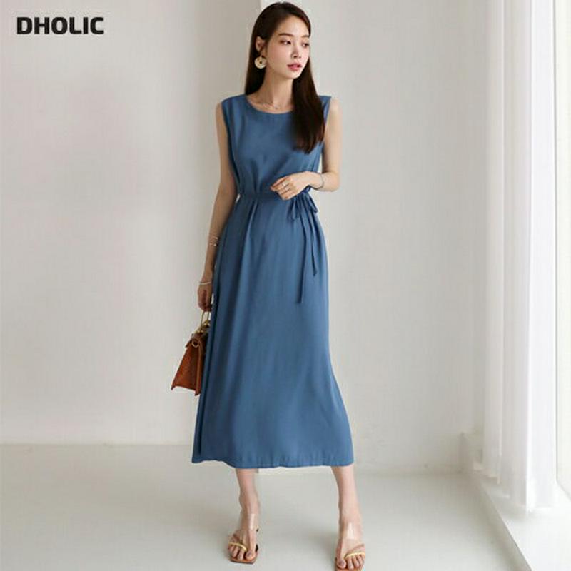 【新作10%OFF】ストラップ付スリーブレスワンピース・全2色・b63430 レディース【ops】【韓国 ファッション ワンピー