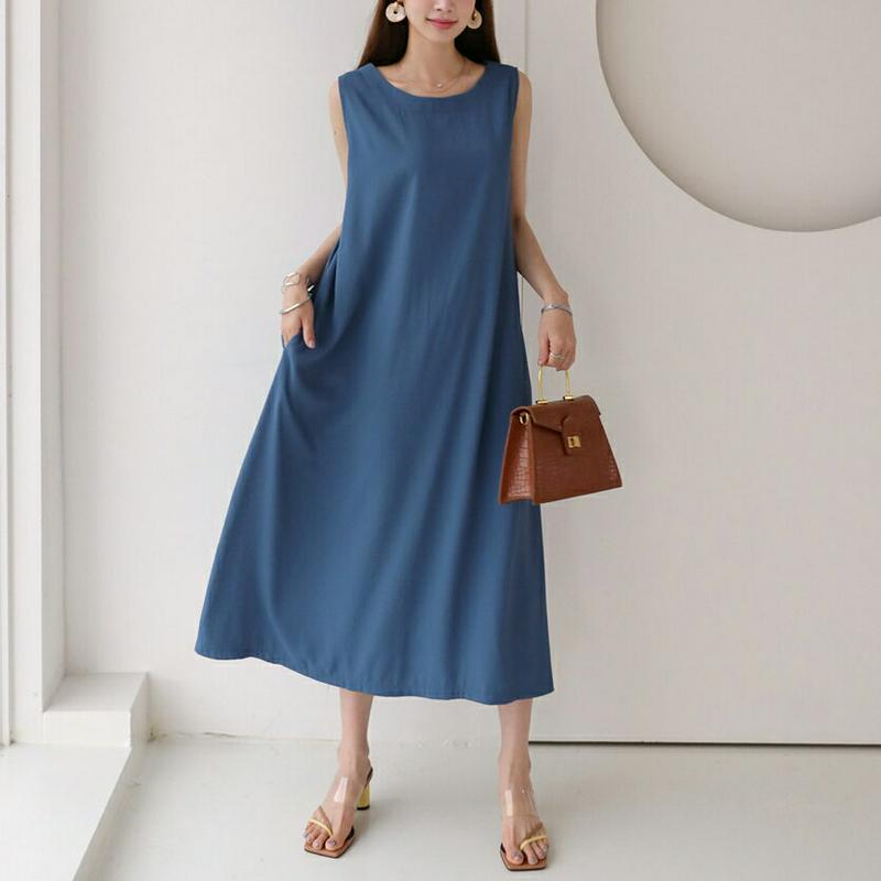 【新作10%OFF】ストラップ付スリーブレスワンピース・全2色・b63430 レディース【ops】【韓国 ファッション ワンピー