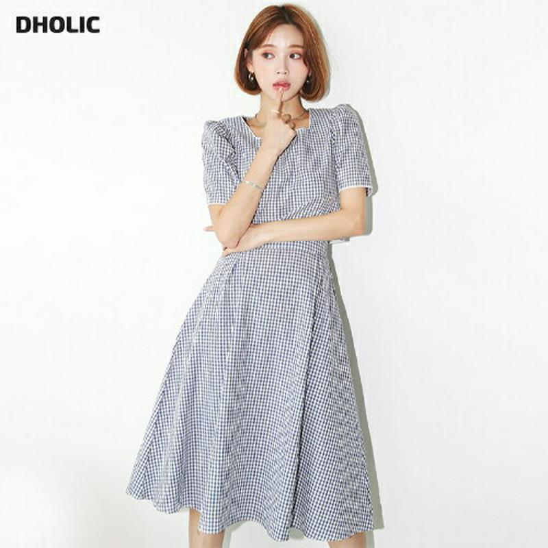 【新作10%OFF】スクエアチェックブラウス&スカートSET・全2色・b47868 レディース【ops】【韓国 ファッション セ