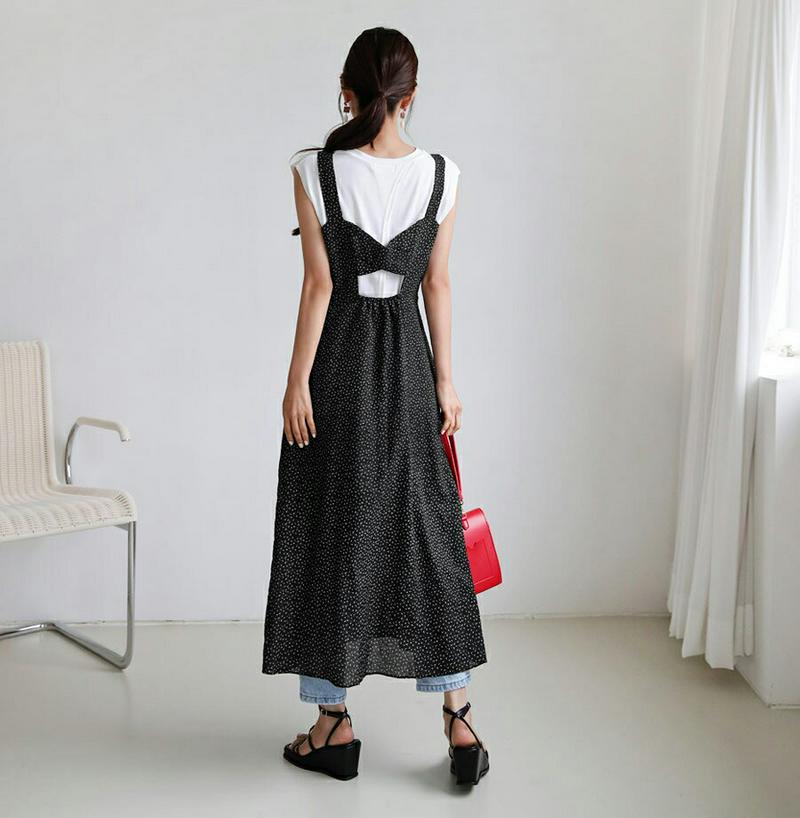 【新作10%OFF】小花柄ビスチェワンピース・全3色・t47865 レディース【ops】【韓国 ファッション ワンピース ロング