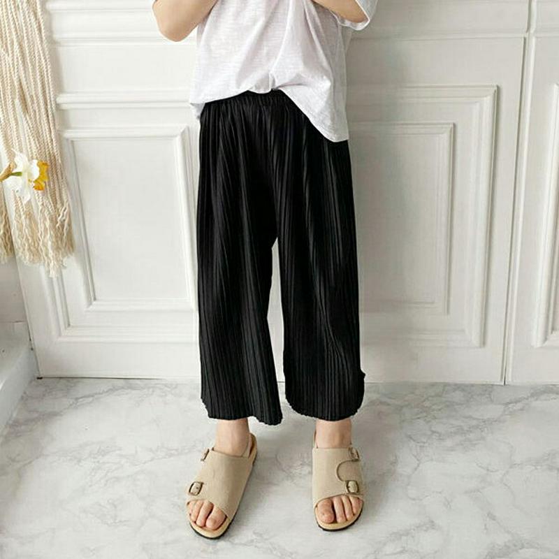プリーツパンツ・p004628 キッズ【3~8才】【pt】【ボトムス パンツ ズボン ロング ロングパンツ プリーツ シンプル カジュアル ラフ 女の子 男の子 韓国 韓国子供服 子供 こども 子供服 こども服】【KIDS】