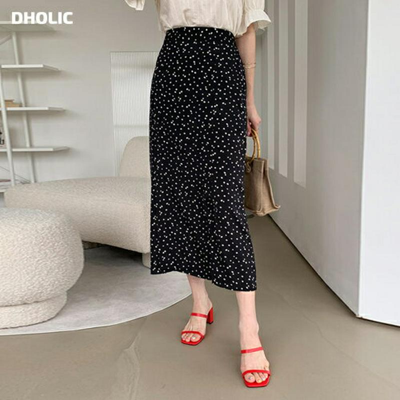 花柄スリットスカート・全3色・b60653 レディース【sk】【韓国 ファッション ボトムス スカート ロング丈 ロングスカート