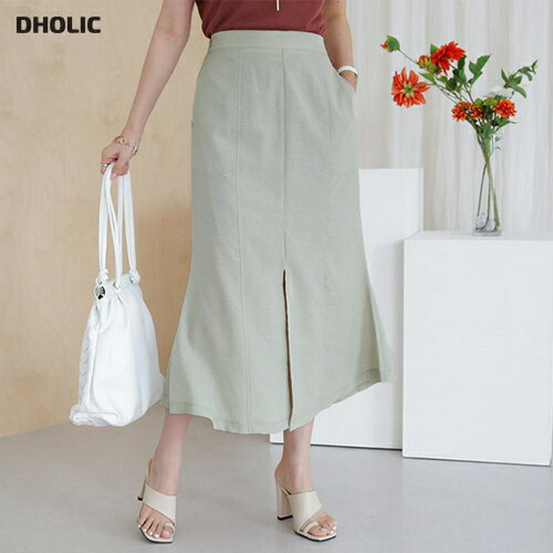 スリットマーメイドスカート・全2色・t63479 レディース【sk】【韓国 ファッション　スカート ロング ロングスカート スリ