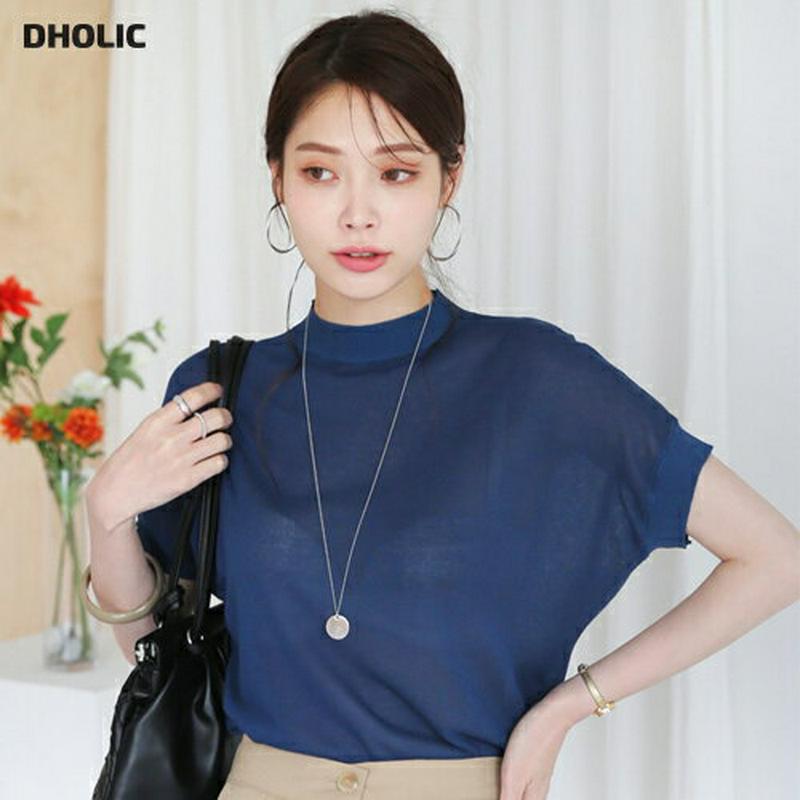 ハーフネックニット・全4色・b63452 レディース【tops】【韓国 ファッション トップス ニット ニットトップス ハーフネ