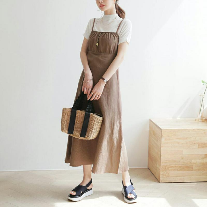 2WAYドロストワンピース・全3色・t63466 レディース【ops】【韓国 ファッション ワンピース ロング ロングワンピース