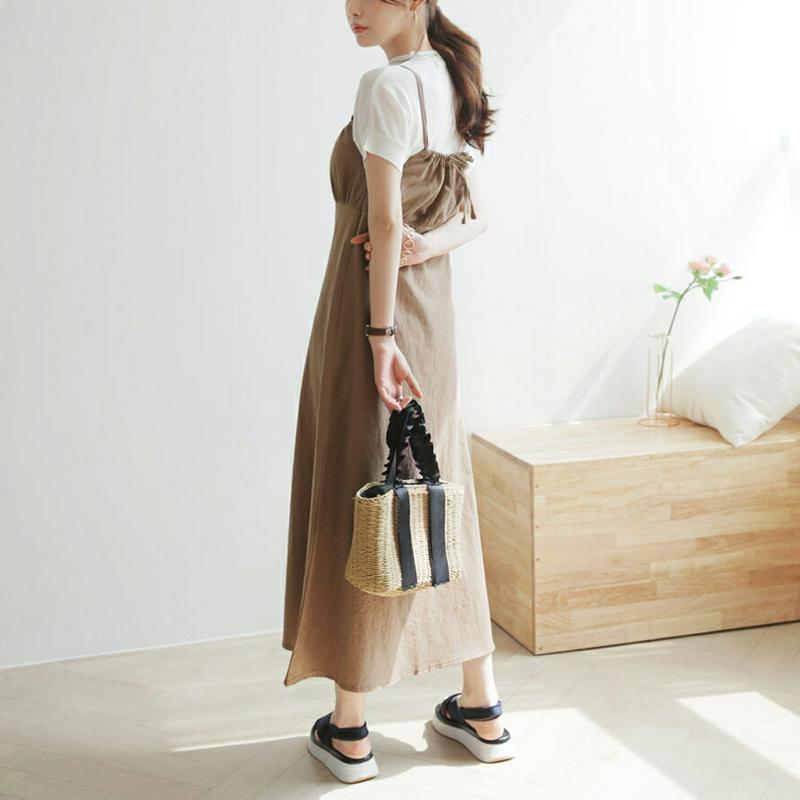 2WAYドロストワンピース・全3色・t63466 レディース【ops】【韓国 ファッション ワンピース ロング ロングワンピース