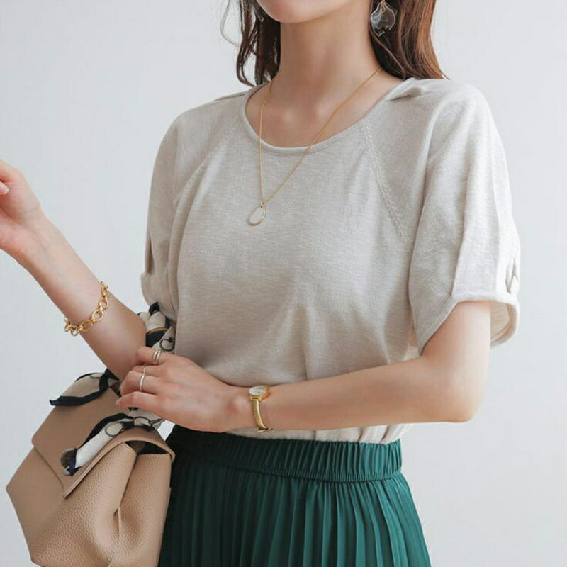 ラグランパフニット・全3色・b63454 レディース【tops】【韓国 ファッション トップス ニット ニットトップス 半袖 パ