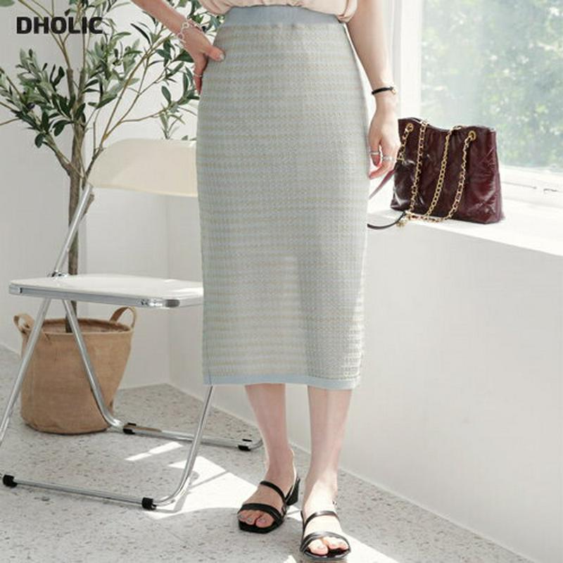 グリッターニットスカート・全2色・b63480 レディース【sk】【韓国 ファッション スカート ロング ロングスカート ニット