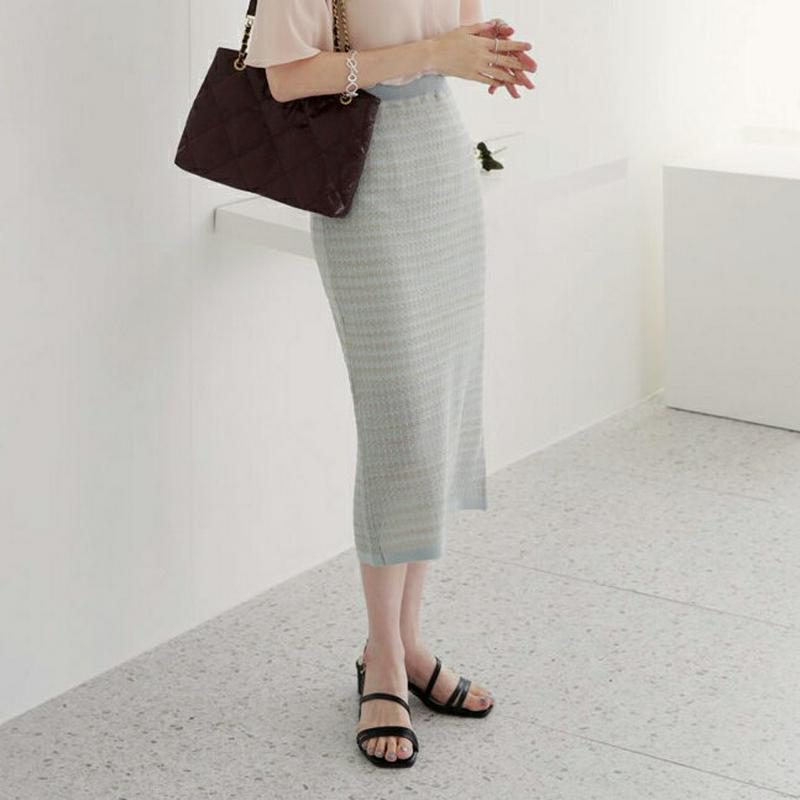 グリッターニットスカート・全2色・b63480 レディース【sk】【韓国 ファッション スカート ロング ロングスカート ニット