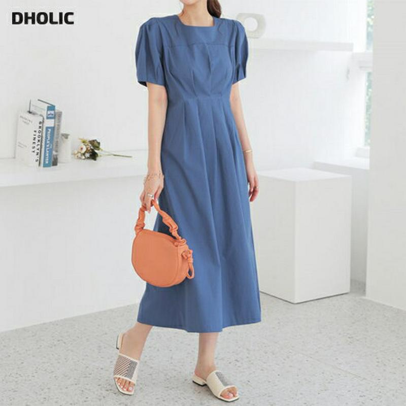 タックバックリボンワンピース・全2色・b63469 レディース【ops】【韓国 ファッション ワンピース ロング ロングワンピー