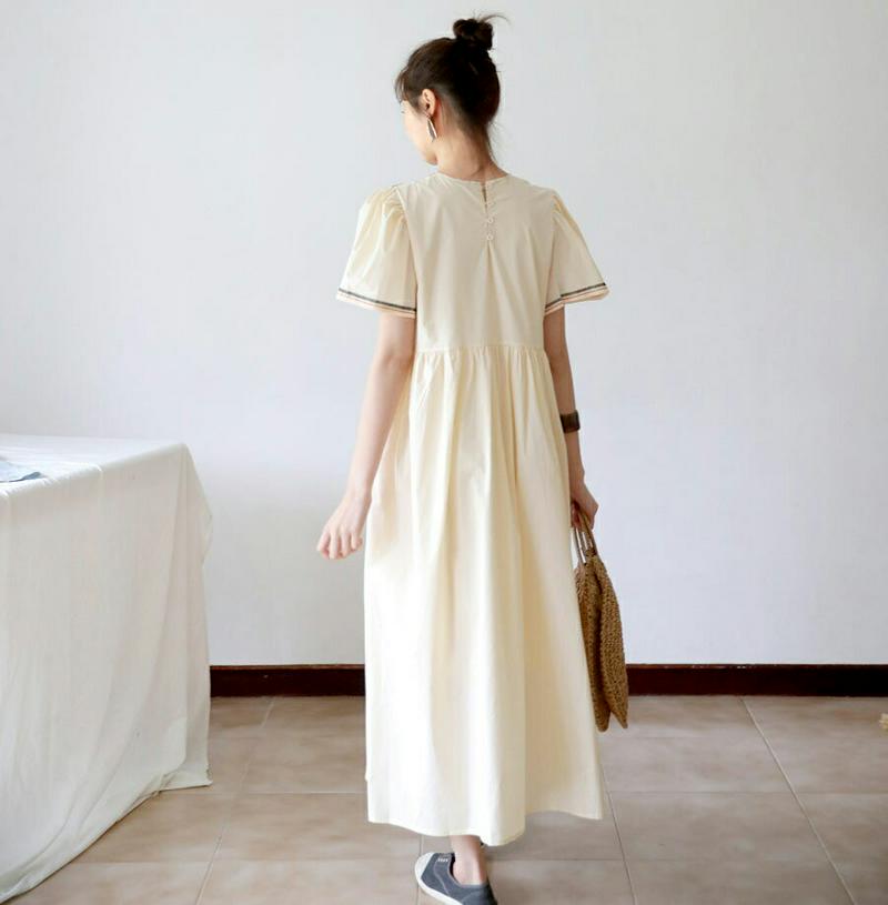 【新作10%OFF】カラフル刺繍ワンピース・全2色・60517 レディース【ops】【韓国 ファッション ワンピース ロング丈 