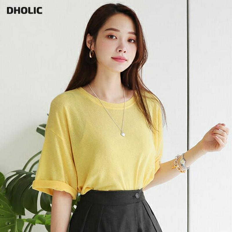 【新作10%OFF】サイドリボンルーズTシャツ・全3色・t63432 レディース【tops】【韓国 ファッション トップス Tシ