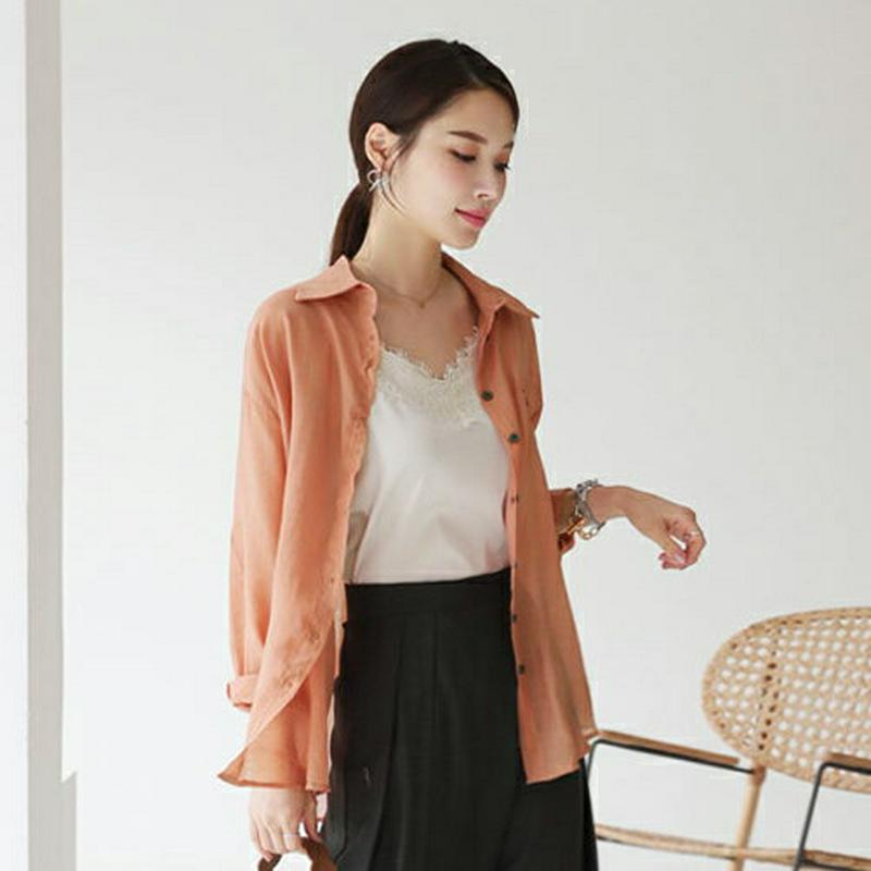 【新作10%OFF】フェイクポケットシャツ・全2色・b63434 レディース【bl】【韓国 ファッション トップス シャツ 長袖