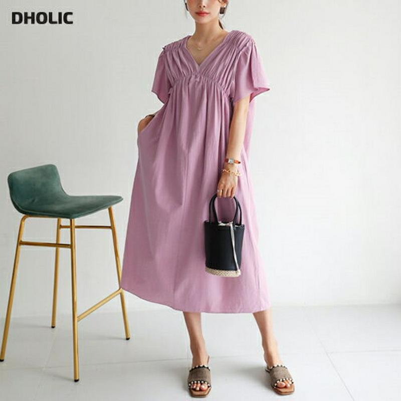 【新作10%OFF】ショルダーギャザーワンピース・全3色・b63433 レディース【ops】【韓国 ファッション ワンピース ロ