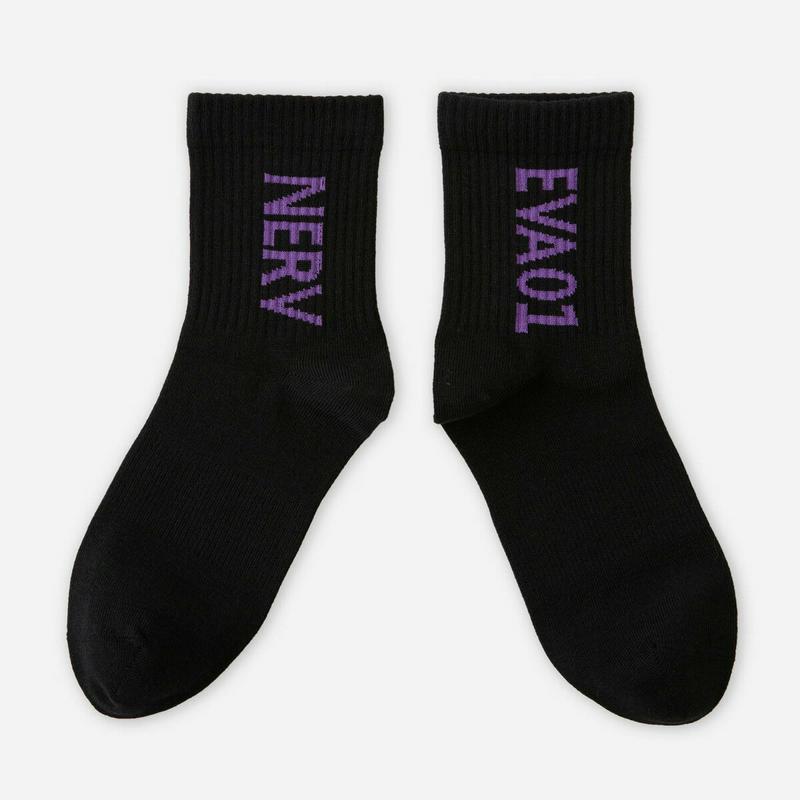 【全品送料無料★〜12/26 23:59迄】【あす楽】【靴下屋】エヴァンゲリオン×靴下屋 EVAネルフロゴアメリブソックス 22〜24cm ※限定コラボパッケージ付き / 靴下 タビオ Tabio くつ下 エヴァンゲリオン エヴァ レディース 日本製 2112ka