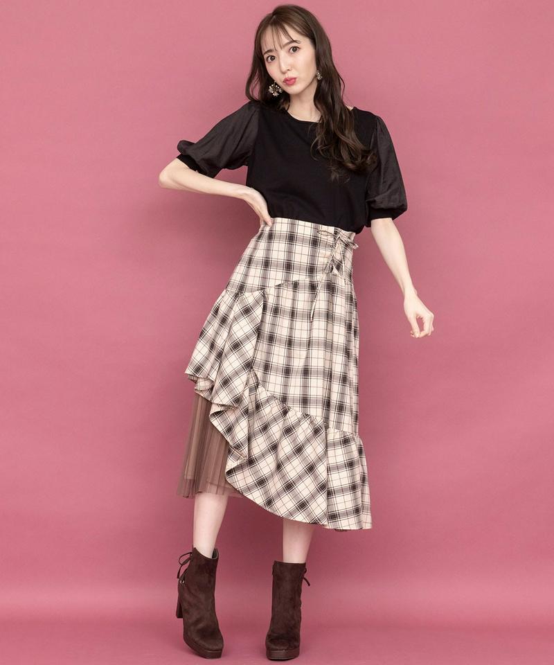 アシメラッフルチュールスカート